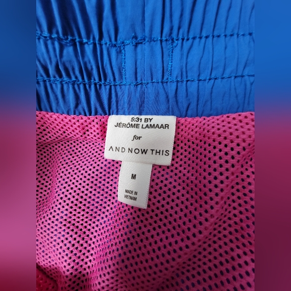 AND NOW THIS 5:31 by JÉRÔME LAMAAR Men's Regular-Fit Colorblocked 5" Swim Trunks - Picture 3 of 6